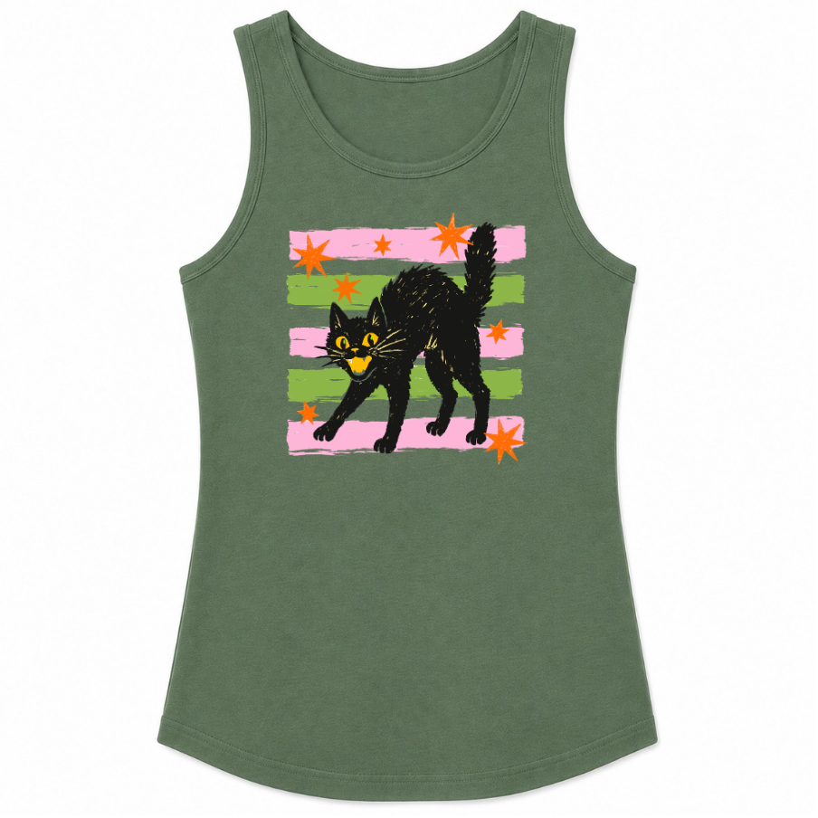 Retro Black Cat Classic Unisex Tank Top