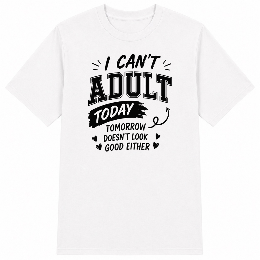 I Can't Adult Today Classic Unisex T-Shirt