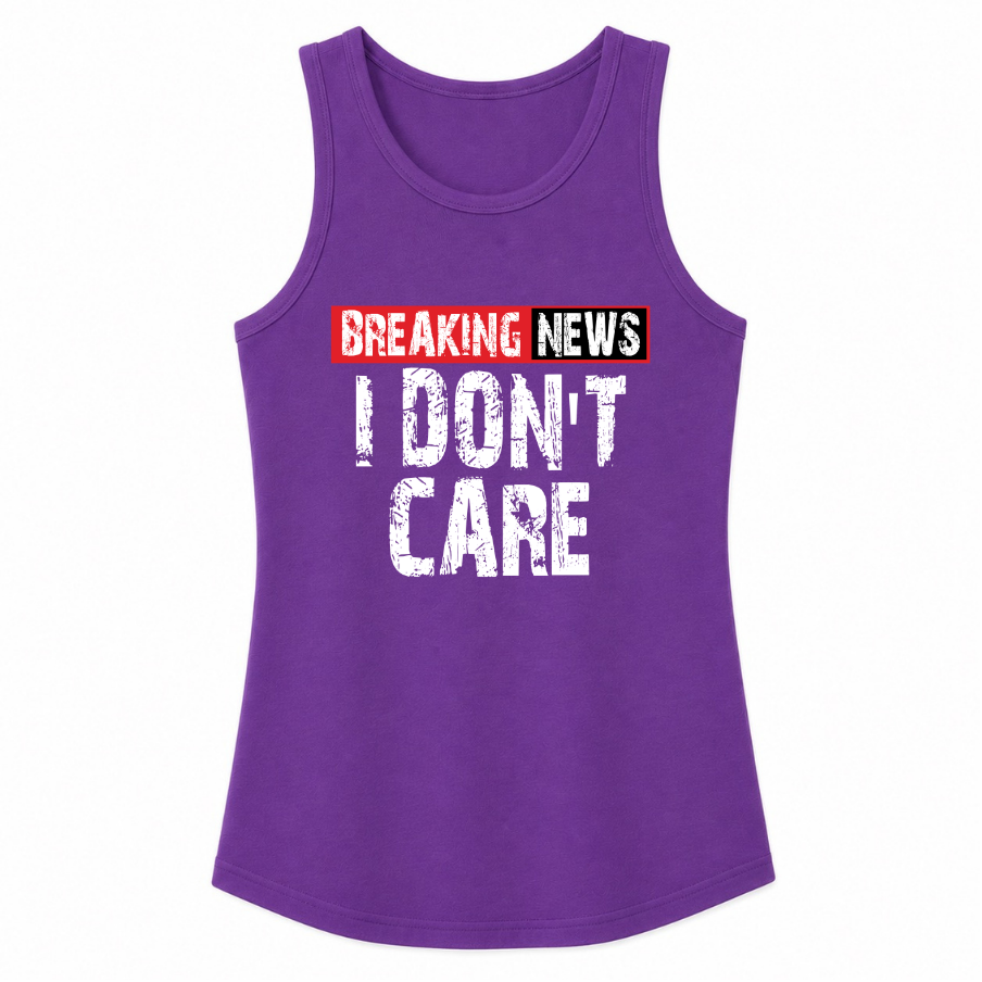 Breaking News I Don't Care Classic Unisex Tank Top