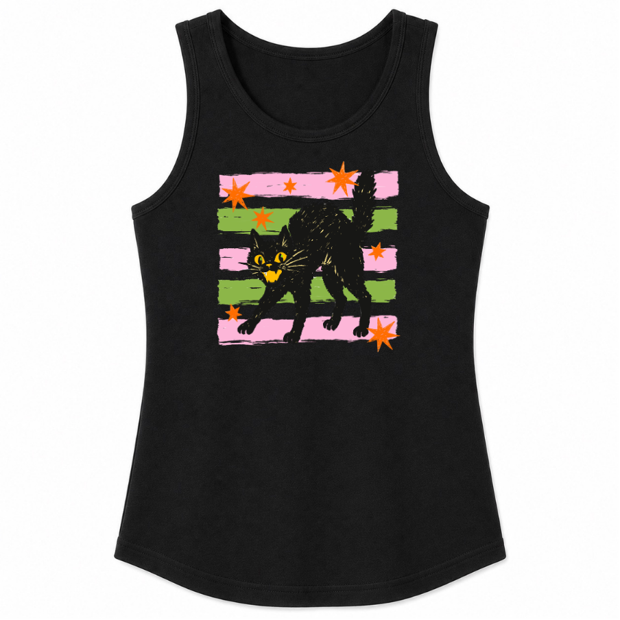 Retro Black Cat Classic Unisex Tank Top