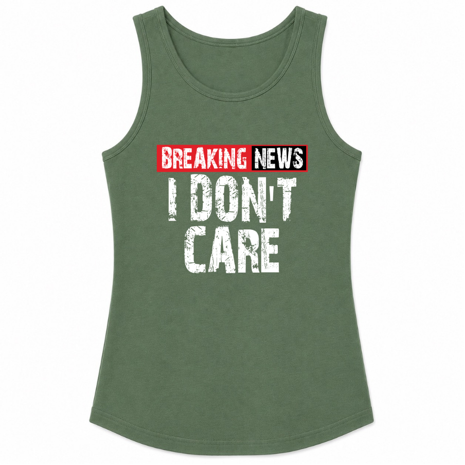 Breaking News I Don't Care Classic Unisex Tank Top