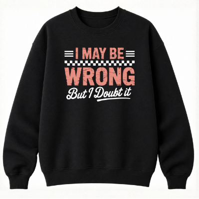 I May Be Wrong But I Doubt It Classic Unisex Sweatshirt