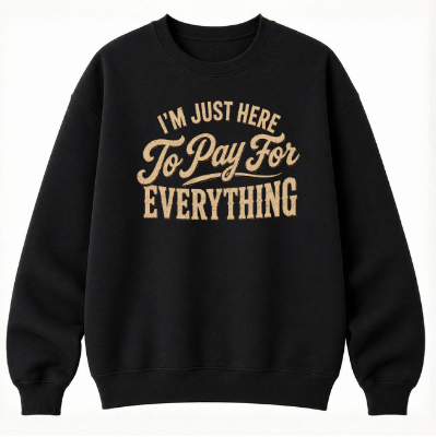 I'm Just Here to Pay for Everything Classic Unisex Sweatshirt
